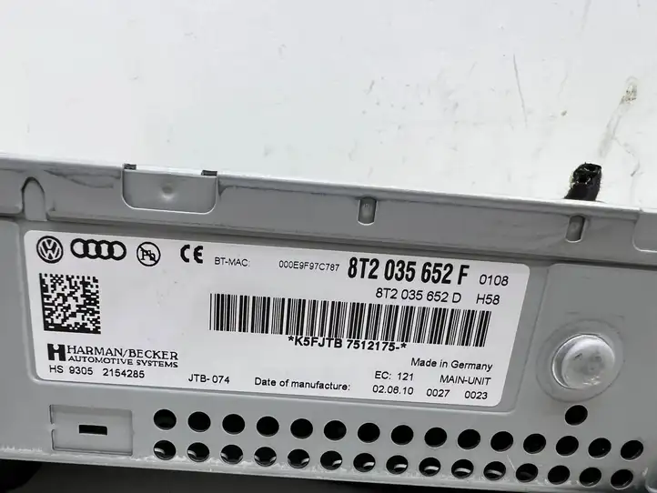 Audi A4 S4 B8 8K (2007 - 2011) 8T2035652F Магнитола / мультимедийная система — фото 7