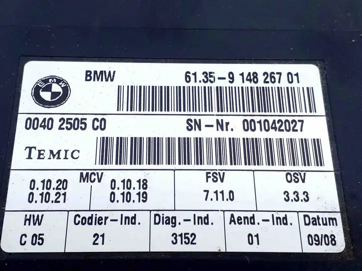 BMW 3 E90 E91 (2005 - 2012) 9148267 Реле обогрева — фото 2