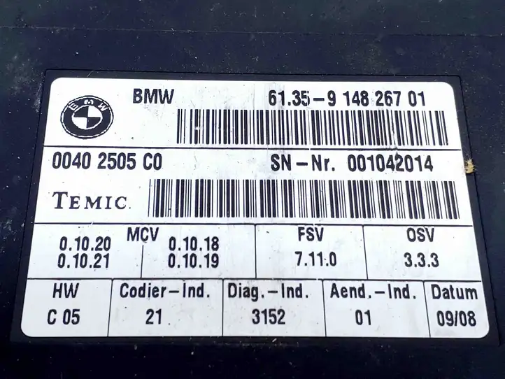BMW 3 E90 E91 (2005 - 2012) 9148267 Реле обогрева — фото 2