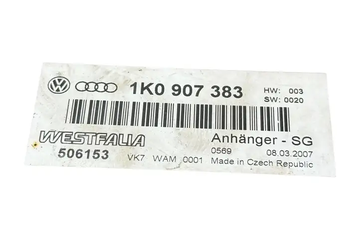 Volkswagen PASSAT B6 (2005 - 2010) 1K0907383 Блок управления фаркопом — фото 5