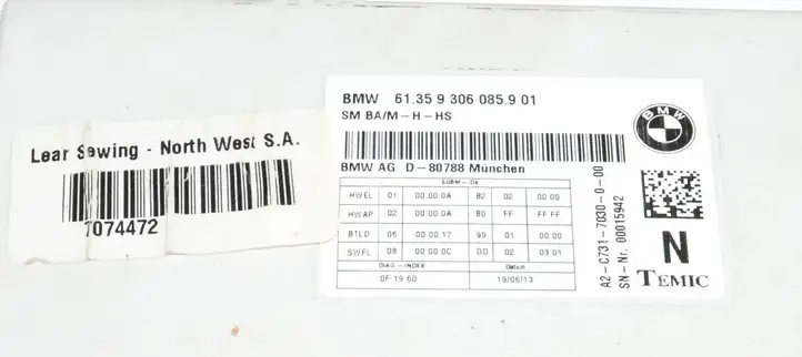 BMW 3 F30 F35 F31 (2012 - 2018) 9306085 Блок управления сиденьем — фото 2