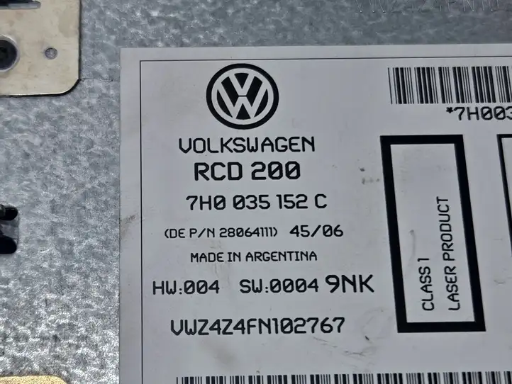 Volkswagen Transporter - Caravelle T5 (2003 - 2009) 7H0035152C Магнитола / мультимедийная система — фото 2