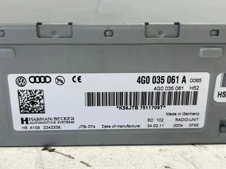 Audi A7 S7 4G (2010 - 2014) 4G0035061A Магнитола / мультимедийная система — фото 6