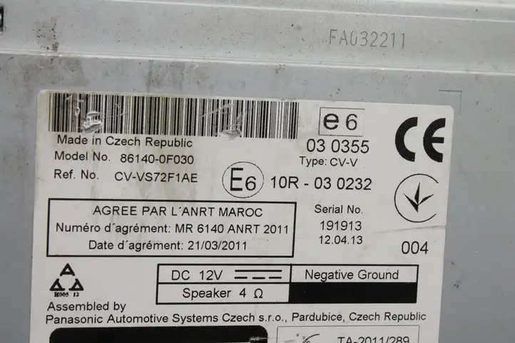 Toyota Corolla Verso E121 (2004 - 2007) 861400F030 Магнитола / мультимедийная система — фото 9