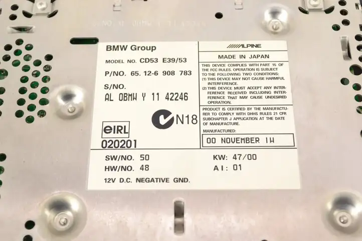 BMW 5 E39 (1996 - 2003) 6908783 Магнитола / мультимедийная система — фото 2