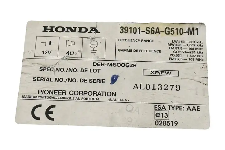 Honda Civic (2001 - 2005) 39101S6AG510M1 Магнитола / мультимедийная система — фото 9