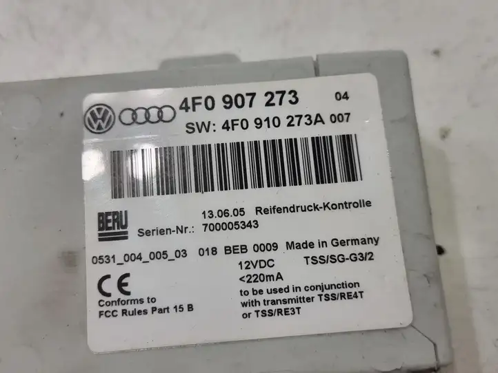 Audi A6 S6 C6 4F (2004 - 2008) 4F0907273 Блок управления TPMS — фото 5
