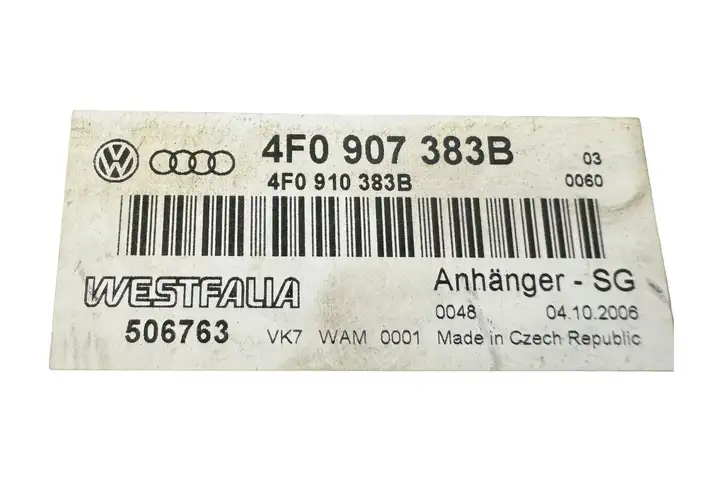 Audi A6 S6 C6 4F (2004 - 2008) 4F0907383B Блок управления фаркопом — фото 5