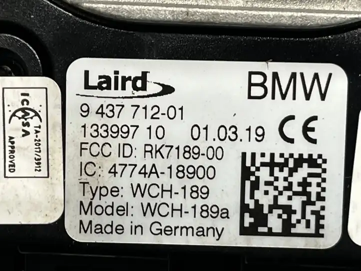 BMW X5 G05 (2018 - ) 9437712 Модуль беспроводной зарядки — фото 3