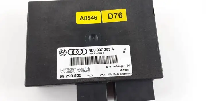 Audi A6 S6 C6 4F (2004 - 2008) 4E0907383A Блок управления фаркопом — фото 2