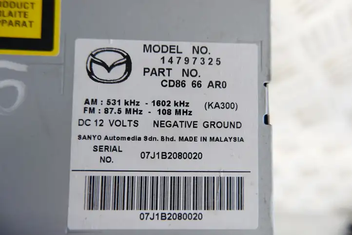 Mazda 5 (2005 - 2010) CD8666AR0 Магнитола / мультимедийная система — фото 2