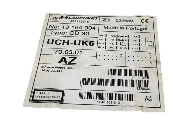 Opel Astra H (2004 - 2009) 13154304AZ Магнитола / мультимедийная система — фото 10