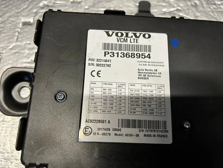 Volvo XC90 (2019 - ) 31368954 Bluetooth модуль — фото 3