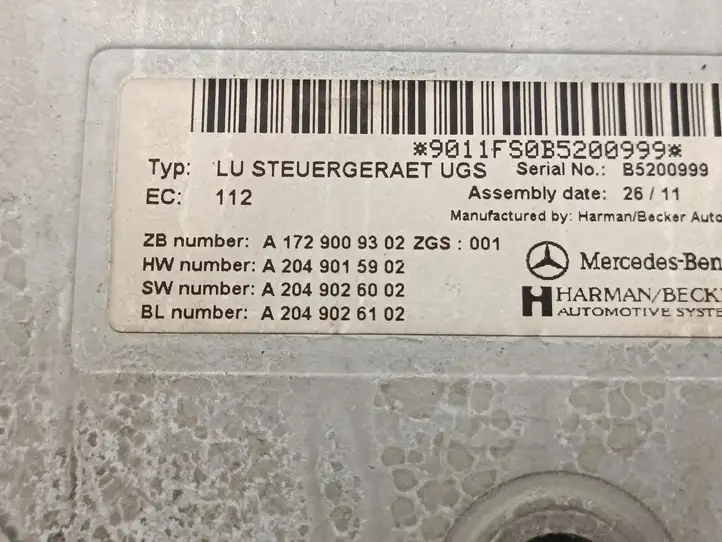 Mercedes-Benz E A207 (2010 - 2017) A1729009302 Блок навигации GPS — фото 2
