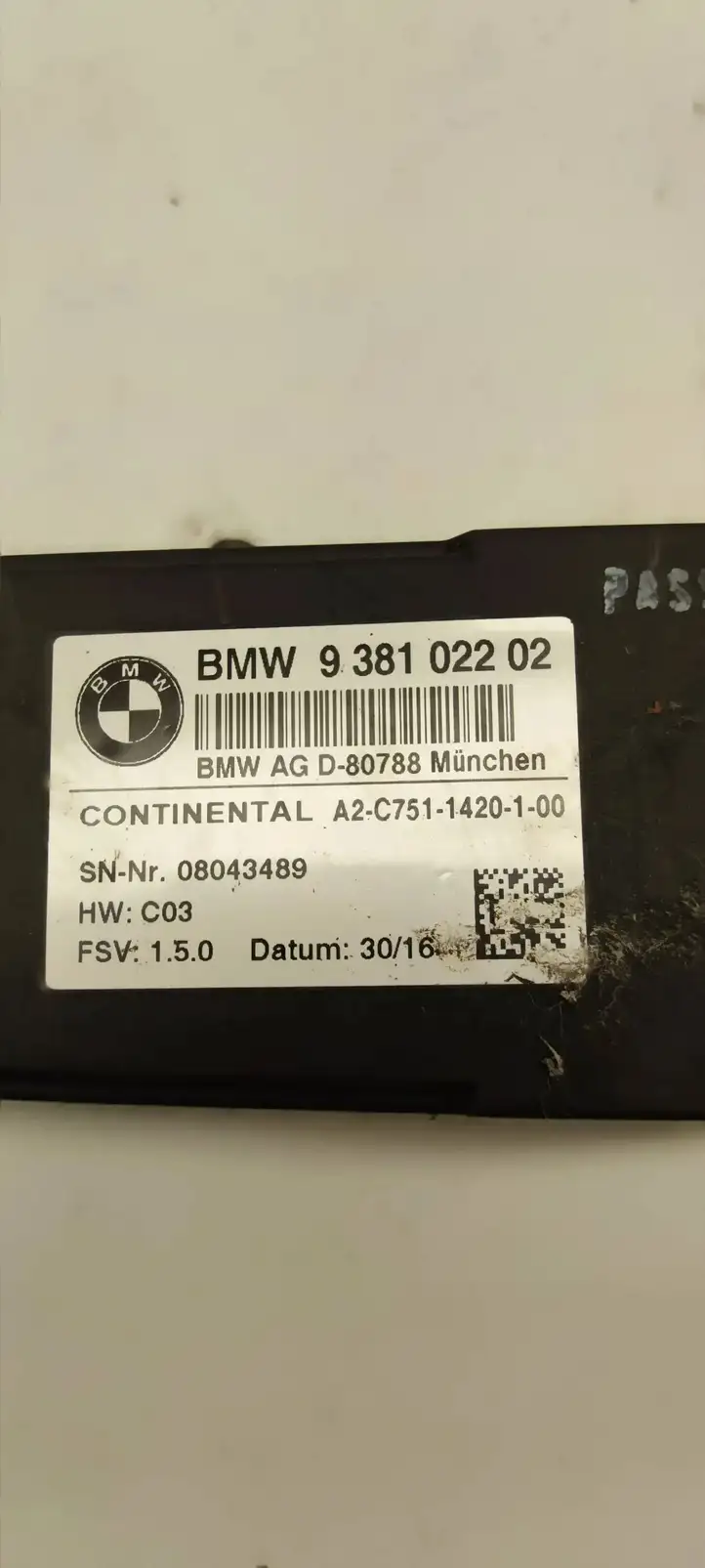 BMW 7 G11 G12 (2015 - 2022) 938102202 Блок управления сиденьем — фото 3