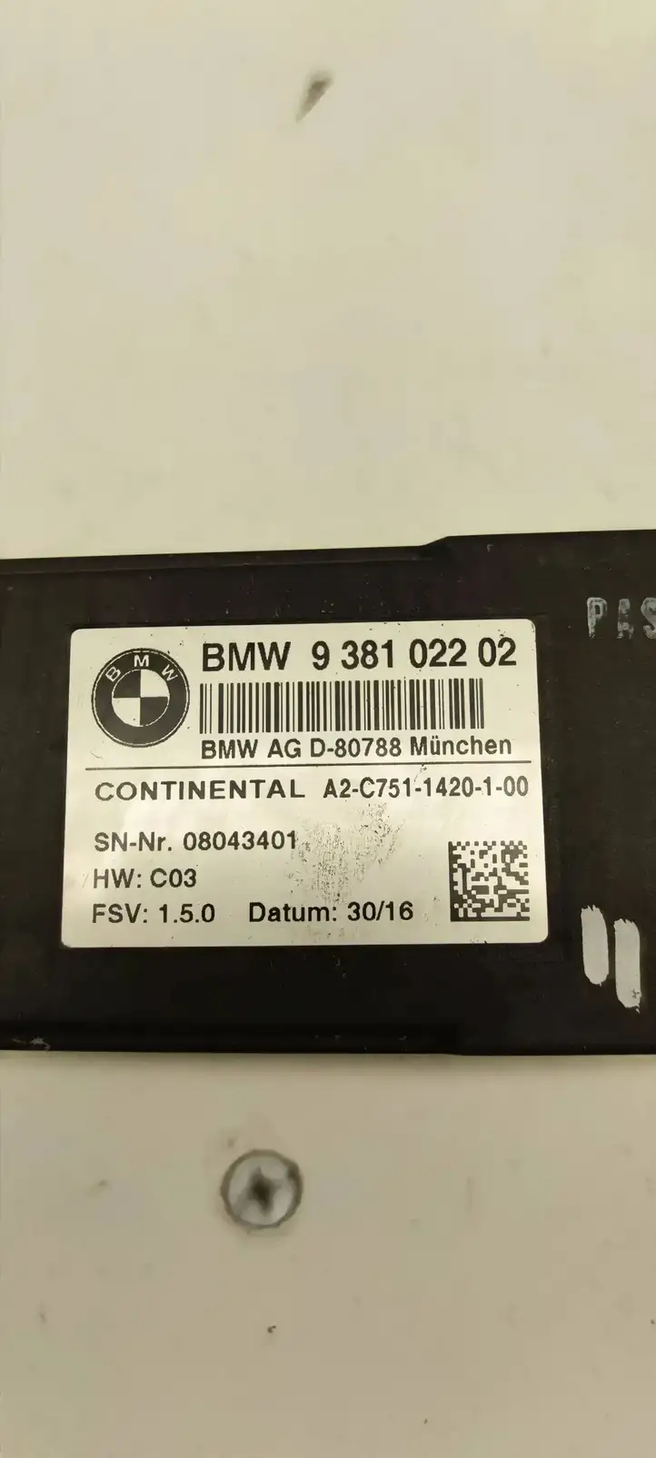 BMW 7 G11 G12 (2015 - 2022) 938102202 Блок управления сиденьем — фото 3