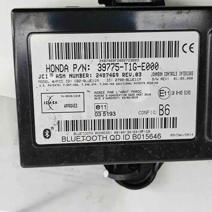 Honda CR-V (2012 - 2016) 39775T1GE000 Bluetooth модуль — фото 7