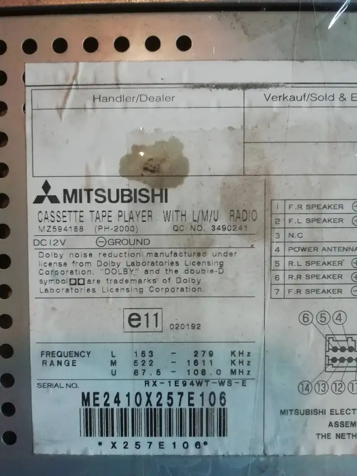 Mitsubishi Space Star (1998 - 2005) MZ594188 Магнитола / мультимедийная система — фото 5