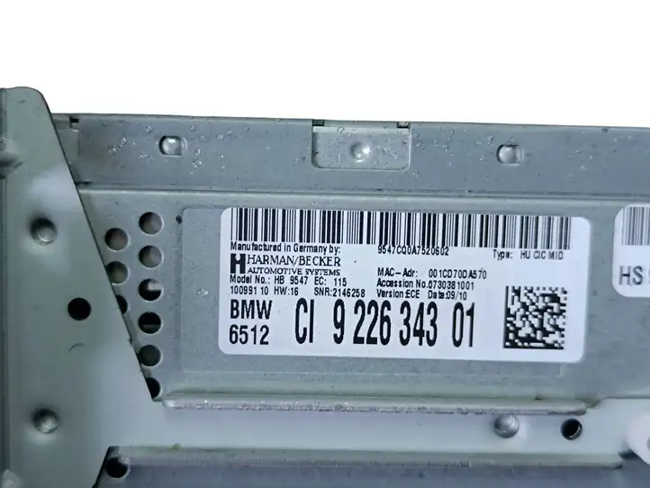 BMW X5 E70 (2006 - 2013) 9226343 Магнитола / мультимедийная система — фото 3
