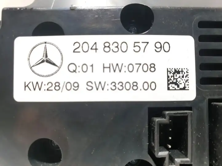 Mercedes-Benz C W204 (2007 - 2014) 2048305790 Блок управления кондиционером — фото 3