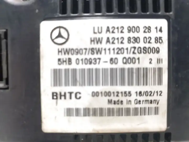 Mercedes-Benz E W212 (2009 - 2016) A2129002814 Блок управления кондиционером — фото 4