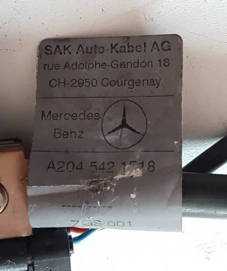 Mercedes-Benz E W212 (2009 - 2016) A2045421518 Минусовой провод аккумулятора — фото 5