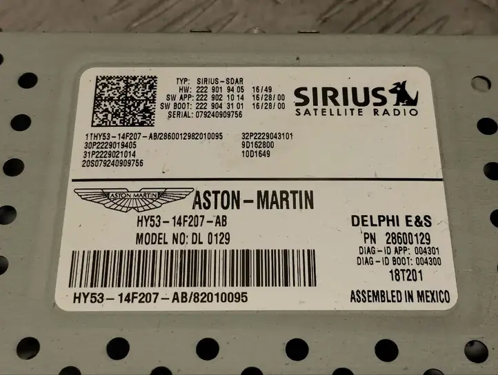 Aston Martin DB11 (2016 - ) HY5314F207AB Магнитола / мультимедийная система — фото 2