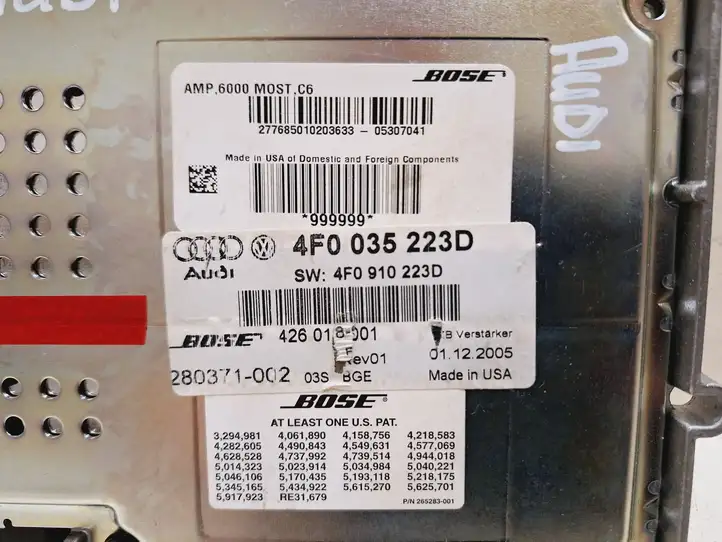 Audi A6 S6 C6 4F (2004 - 2008) 4F0035223D Усилитель звука — фото 9