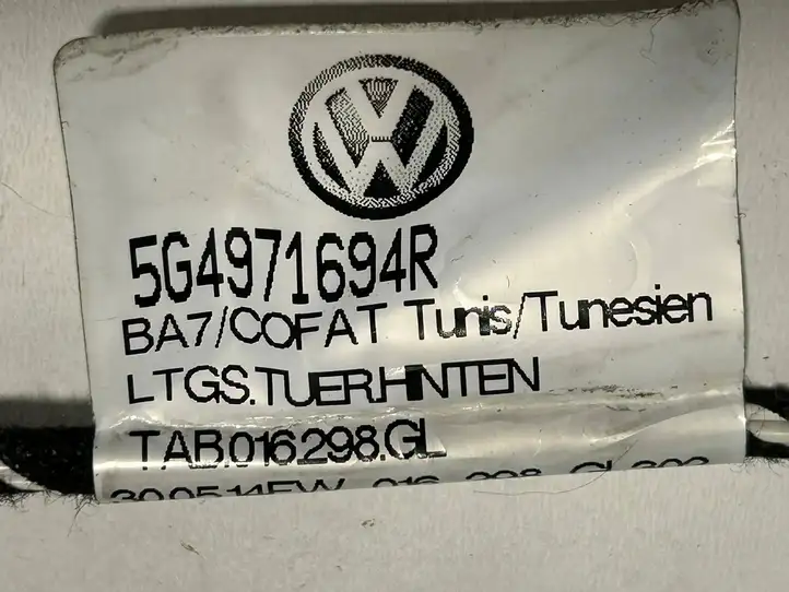 Volkswagen Golf VII (2013 - 2019) 5G4971694R Проводка задней двери — фото 5