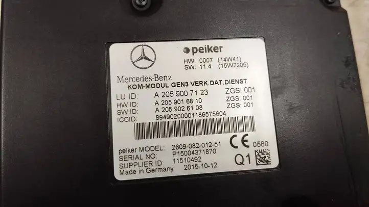 Mercedes-Benz E W212 (2009 - 2016) A2059016810 Bluetooth модуль — фото 4