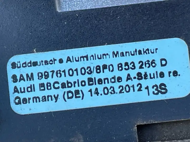 Audi A5 8T 8F (2007 - 2011) Накладка стоек лобового стекла — фото 2