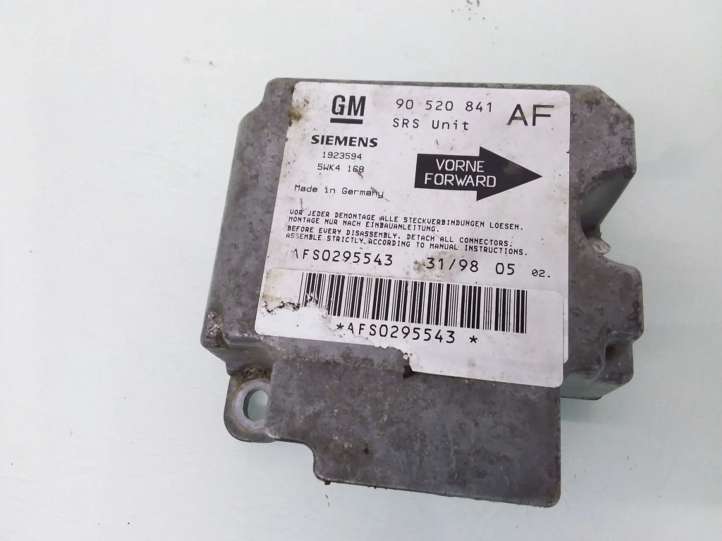 90520841 Opel Astra G Oro pagalvių valdymo blokas