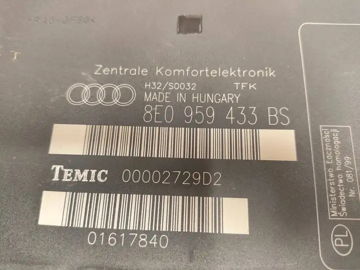Audi A4 S4 B7 8E 8H (2004 - 2009) 8E0959433BS Модуль комфорта — фото 3