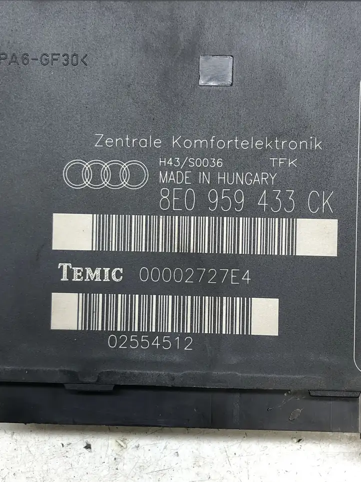 Audi A4 S4 B7 8E 8H (2004 - 2009) 8E0959433CK Модуль комфорта — фото 2