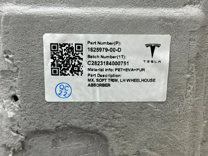 Tesla Model X (2021 - ) 162597900D Прочие детали салона — фото 8