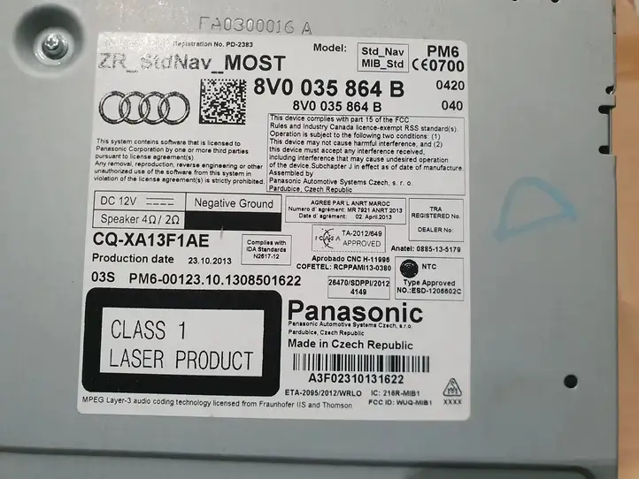 Audi RS3 (2015 - 2020) MIB1 Блок MMI — фото 4