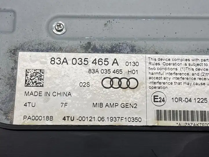 Audi Q3 F3 (2018 - ) 83A035465A Комплект аудиосистемы — фото 11