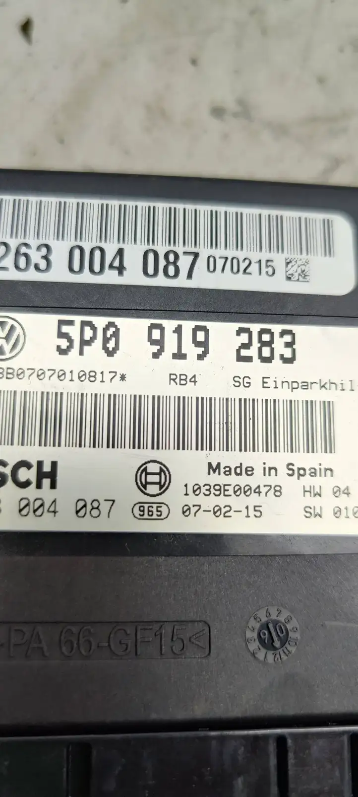 Seat Altea (2004 - 2009) 5P0919283 Блок управления парктрониками — фото 3