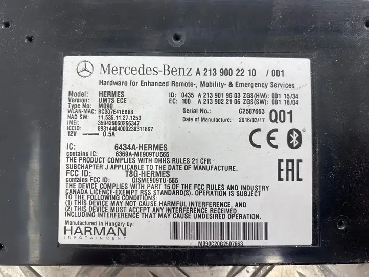 Mercedes-Benz E W213 (2016 - ) A2139002210 Прочие блоки управления — фото 2