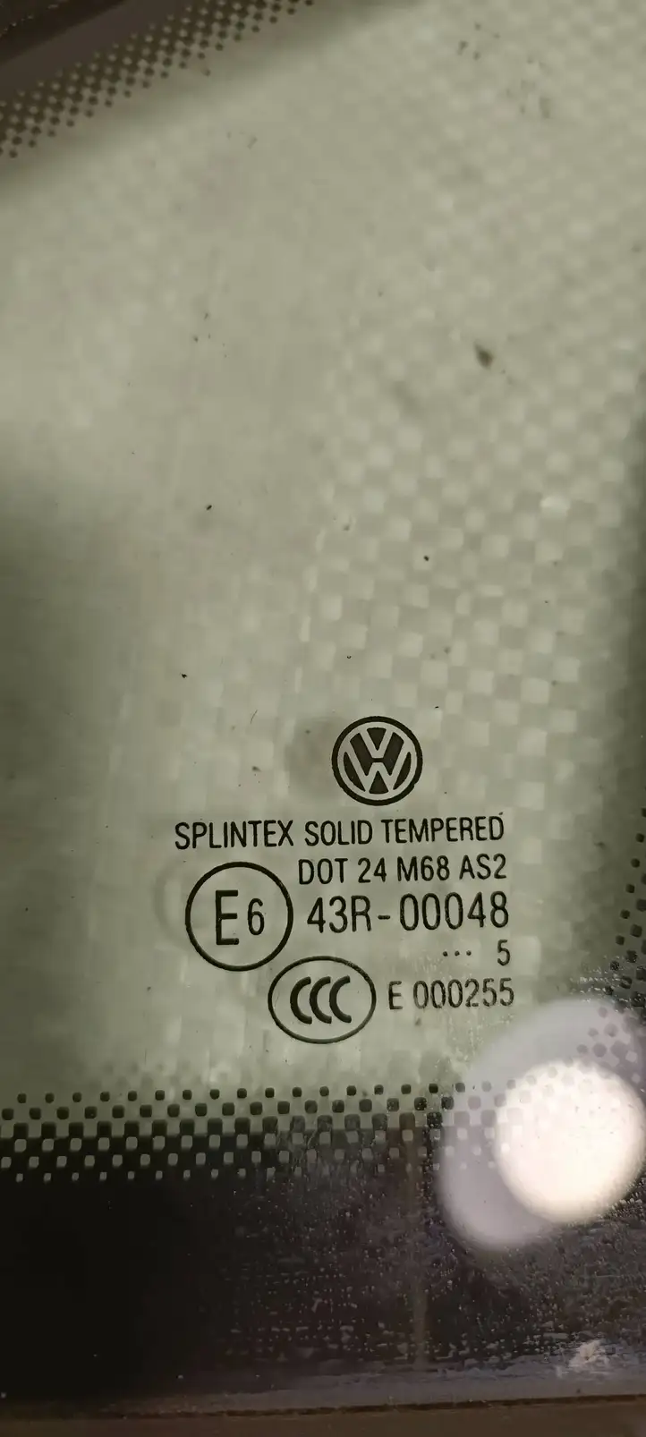 Volkswagen Golf Plus (2004 - 2008) 43R00048 Треугольное стекло кузова — фото 4