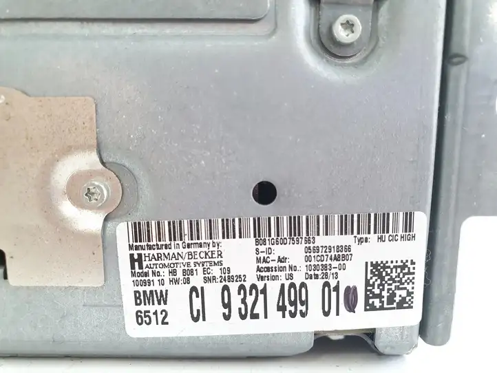BMW 3 F30 F35 F31 (2012 - 2018) 9321499 Магнитола / мультимедийная система — фото 7