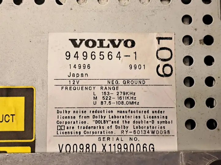 Volvo S80 (1998 - 2004) 94965641 Магнитола / мультимедийная система — фото 8