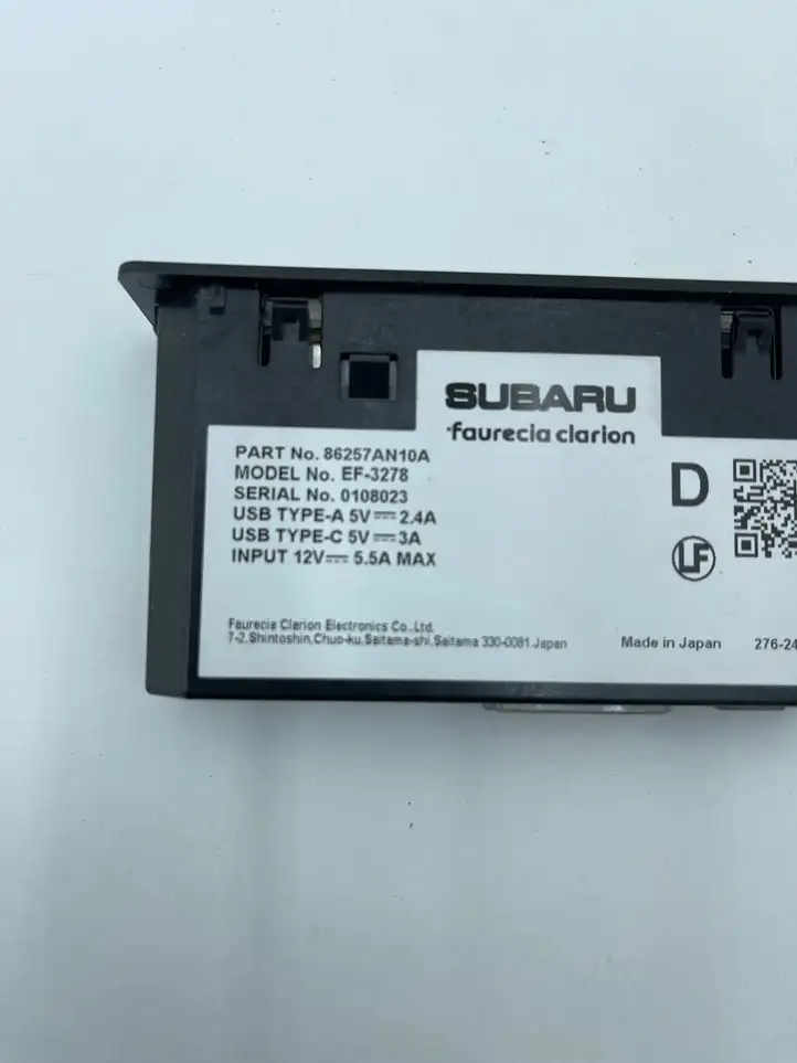 Subaru Outback (BT) (2019 - ) 86257AN10A USB разъем — фото 3