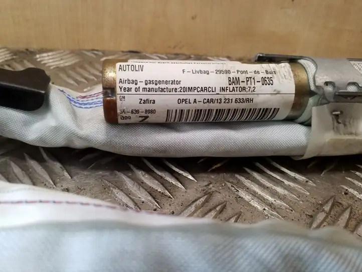 Opel Zafira B (2008 - 2014) 366398980 Боковая подушка безопасности шторка — фото 2