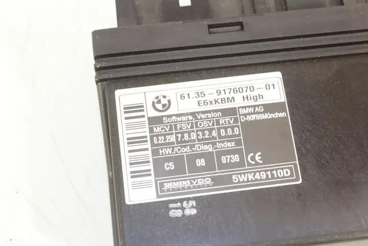 BMW 5 E60 E61 (2004 - 2010) 9176070 Модуль комфорта — фото 4