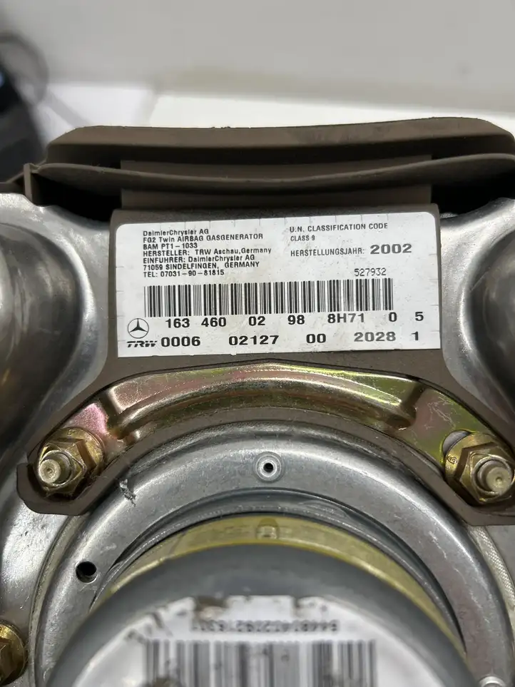 Mercedes-Benz ML W163 (1997 - 2005) 1634600298 Подушка безопасности руля — фото 3