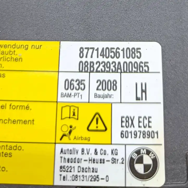 BMW 1 E81 E87 (2004 - 2011) 6019789 Подушка безопасности сиденья — фото 8