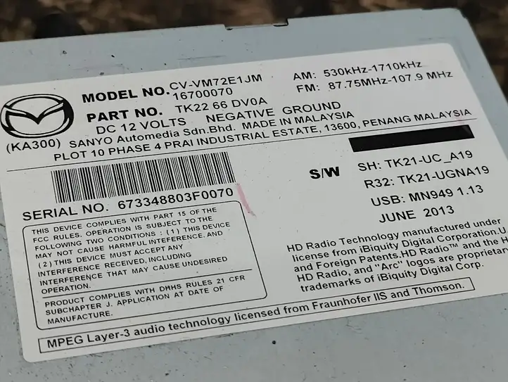 Mazda CX-9 (2012 - 2016) TK2266DV0A Магнитола / мультимедийная система — фото 3