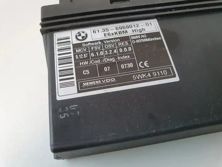 BMW 5 E60 E61 (2004 - 2010) 6135696901201 Модуль комфорта — фото 4
