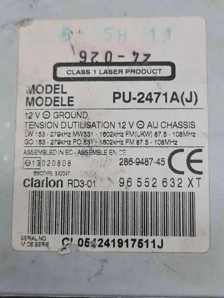 Citroen C3 (2002 - 2009) 96552632XT Магнитола / мультимедийная система — фото 5